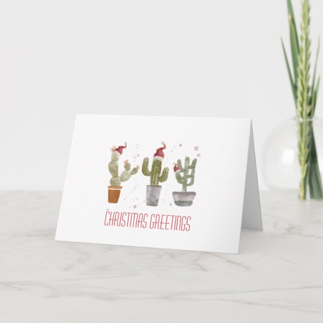 Cute Christmas Botanicals Holiday Card (Front)