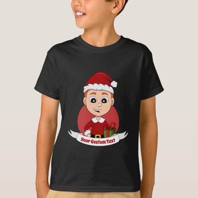 Cute Christmas boy with ginger hair T-Shirt (Front)