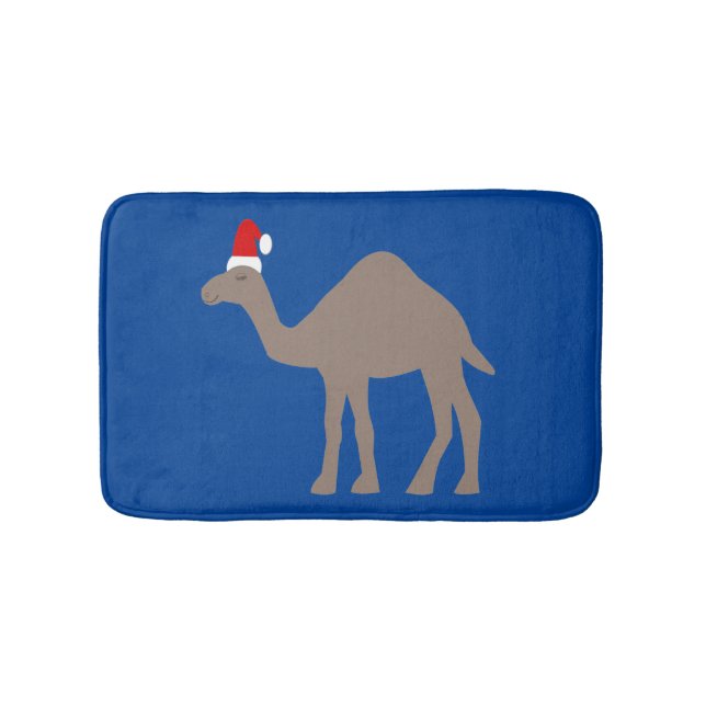 Cute Christmas Camel Bath Mat (Front)