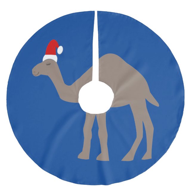 Cute Christmas Camel Brushed Polyester Tree Skirt (Front)