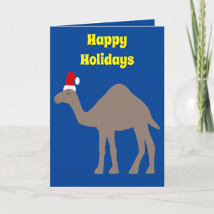 Cute Christmas Camel Custom Card