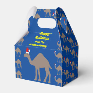 Cute Christmas Camel Custom Favor Box