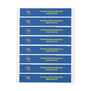 Cute Christmas Camel Custom Wraparound Address Label