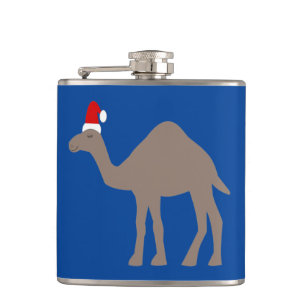 Cute Christmas Camel Hip Flask