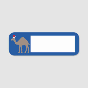 Cute Christmas Camel Name Tag