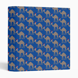 Cute Christmas Camel Patterned Binder