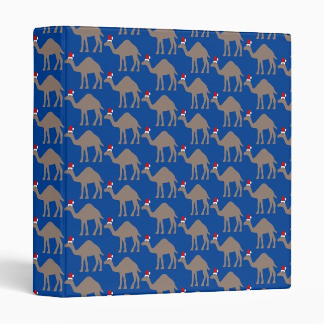 Cute Christmas Camel Patterned Binder (Front/Spine)