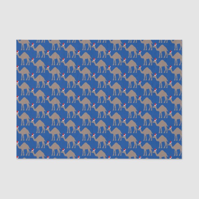 Cute Christmas Camel Patterned Tissue Paper (Front)