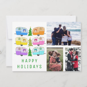Cute Christmas Camper RV CUSTOM PHOTO Holiday Card