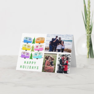 Cute Christmas Camper RV CUSTOM PHOTO Holiday Card