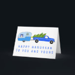 Cute Christmas Camper Truck Trailer Vintage RV  Card<br><div class="desc">Customizable card,  Add your own text to the inside or front of the card. Change the background colours too. Check my shop for more designs or let me know if you'd like something custom.</div>