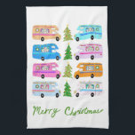 Cute Christmas Camper Vintage Motorhomes RV Xmas Kitchen Towel<br><div class="desc">Hope you like this holiday pattern. Add your own text to customize it if you like. Check my shop for more matching items and other holiday patterns. Thanks for shopping with me!</div>