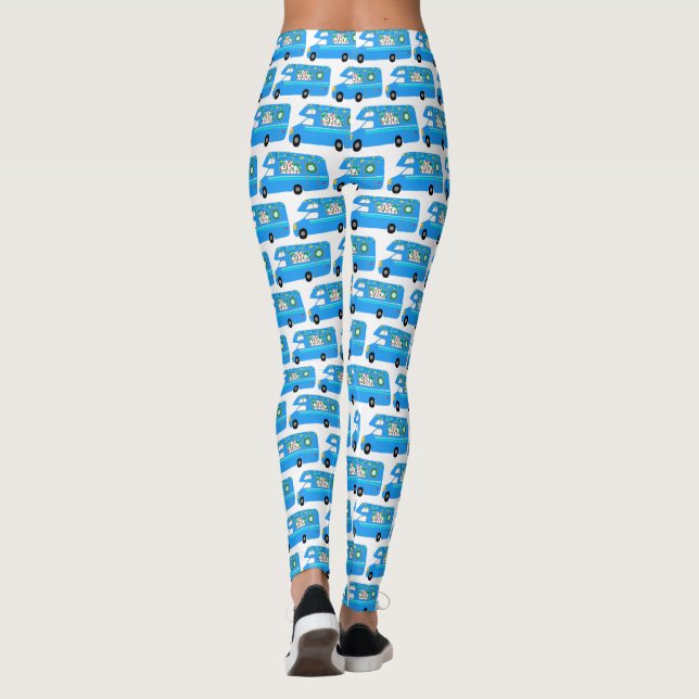 Cute Christmas Camper Vintage Motorhomes RV Xmas Leggings (Back)