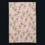 Cute Christmas Candy Canes Xmas Holiday Pink Kitchen Towel<br><div class="desc">Hope you like this holiday pattern. Add your own text to customize it if you like. Check my shop for more matching items and other holiday patterns. Thanks for shopping with me!</div>