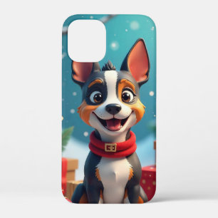 🎄🐶 Cute Christmas Cartoon Puppy Cozy Festive iPhone 12 Mini Case
