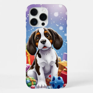 🎄🐶 Cute Christmas Cartoon-Style Puppy Joy ✨ iPhone 16 Pro Max Case