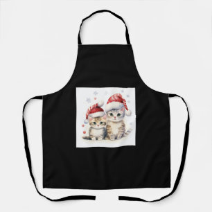 Cute Christmas Cat Apron