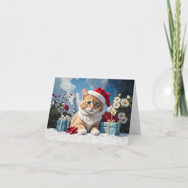 cute christmas cat card (Front)