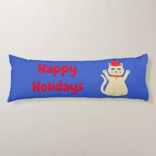 Cute Christmas Cat Custom Body Pillow