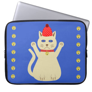Cute Christmas Cat Laptop Sleeve