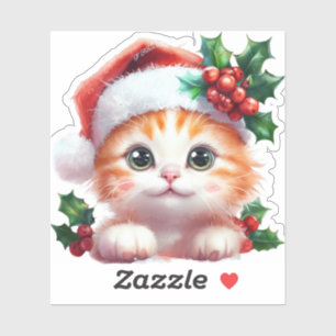 Cute Christmas Cat Ornament - Festive Holiday Gift