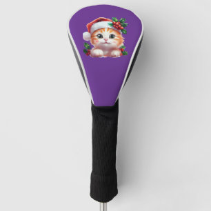 Cute Christmas Cat Ornament - Festive Holiday Gift Golf Head Cover