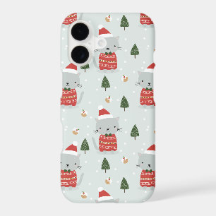Cute Christmas Cat Pattern – Festive Holiday