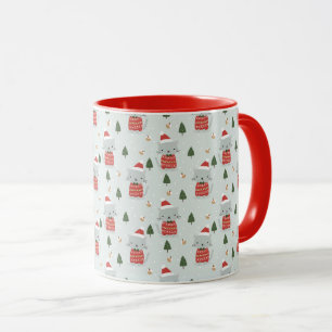 Cute Christmas Cat Pattern – Festive Holiday Mug