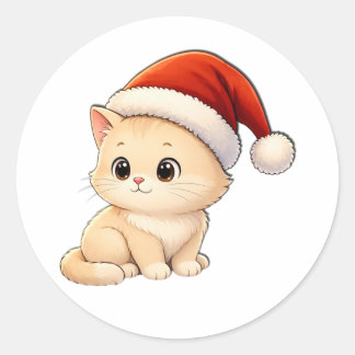 Cute Christmas Cat Sticker