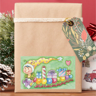 Cute Christmas Caterpillar Train with Presents Sticker