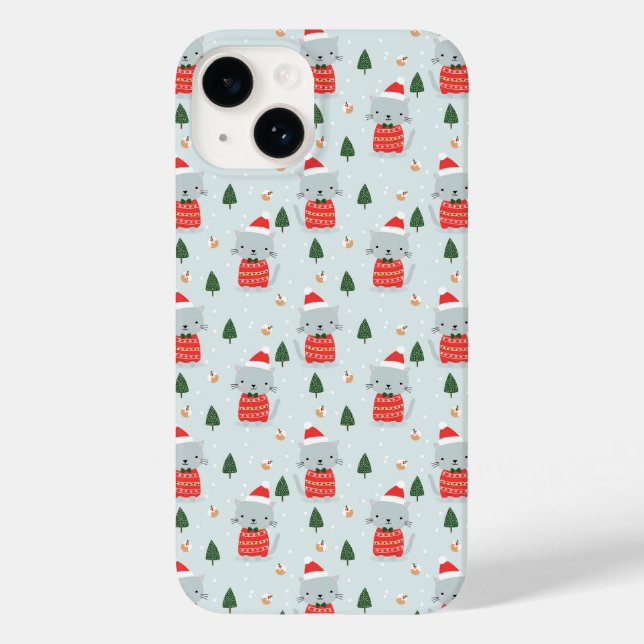Cute Christmas Cats Case-Mate iPhone Case (Back)