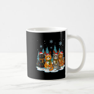 Cute Christmas Cats Funny Holiday Kitten Lights Sa Coffee Mug
