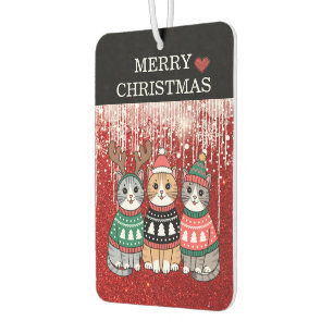 Cute Christmas Cats Merry Christmas  Air Freshener