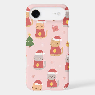Cute Christmas Cats Pattern – Pink Holiday Design