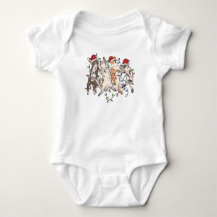 Cute Christmas Cats with Santa Hats – Funny Holida Baby Bodysuit