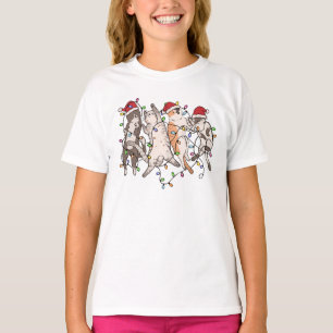 Cute Christmas Cats with Santa Hats – Funny Holida T-Shirt