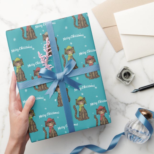 Cute Christmas Cats  Wrapping Paper (Gifting)