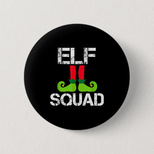 Cute Christmas Cheer Elf Squad Santa's Helper  2 Inch Round Button