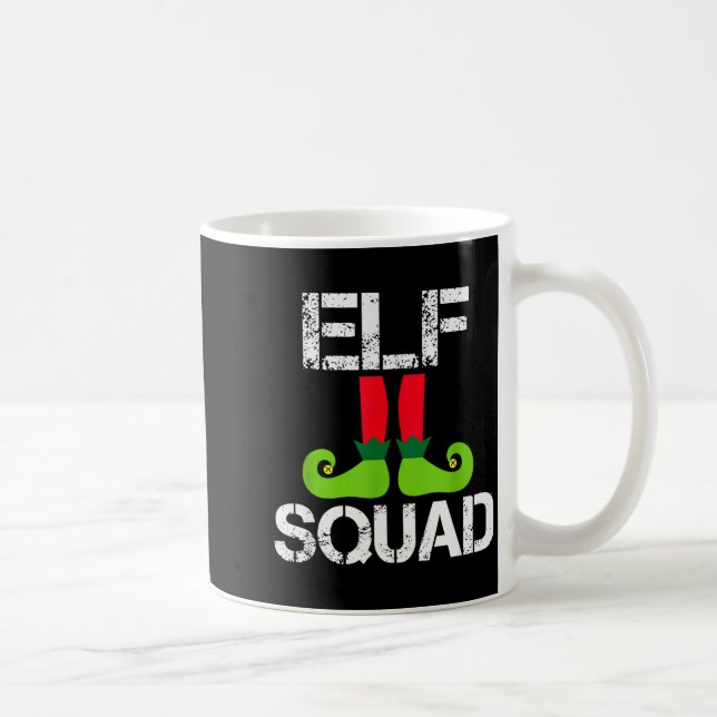 Cute Christmas Cheer Elf Squad Santa's Helper  Coffee Mug (Right)