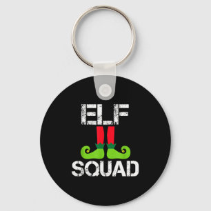 Cute Christmas Cheer Elf Squad Santa's Helper Keychain