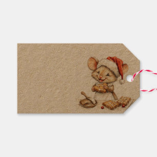 Cute Christmas Chef Mouse Gift Tags