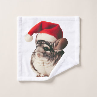 Cute christmas chinchilla wash cloth
