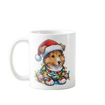 Cute Christmas Collie Mug
