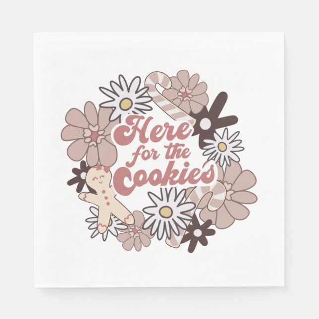 Cute Christmas Cookie Exchange Party Napkin (Front)