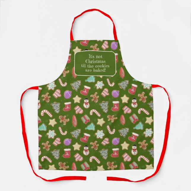 Cute Christmas Cookies Apron (Front)