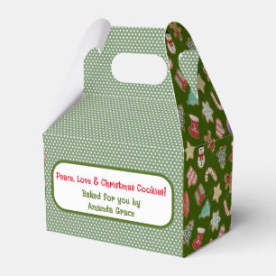 Cute Christmas Cookies Favor Box