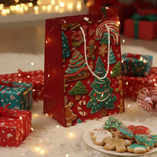Cute Christmas Cookies Gift Bag