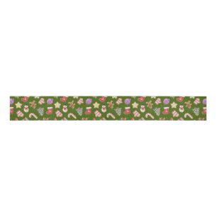 Cute Christmas Cookies Grosgrain Ribbon