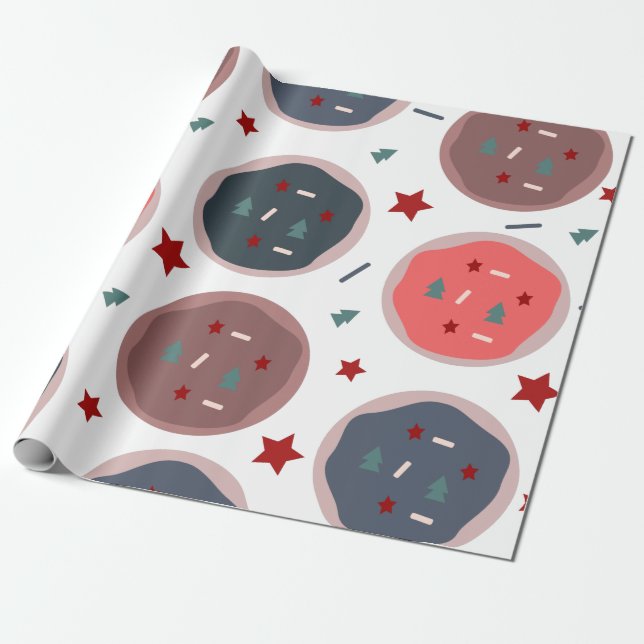 Cute Christmas Cookies Spinkles Bakery Sweet Wrapping Paper (Unrolled)