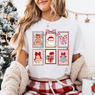 Cute Christmas Coquette Frames T-Shirt